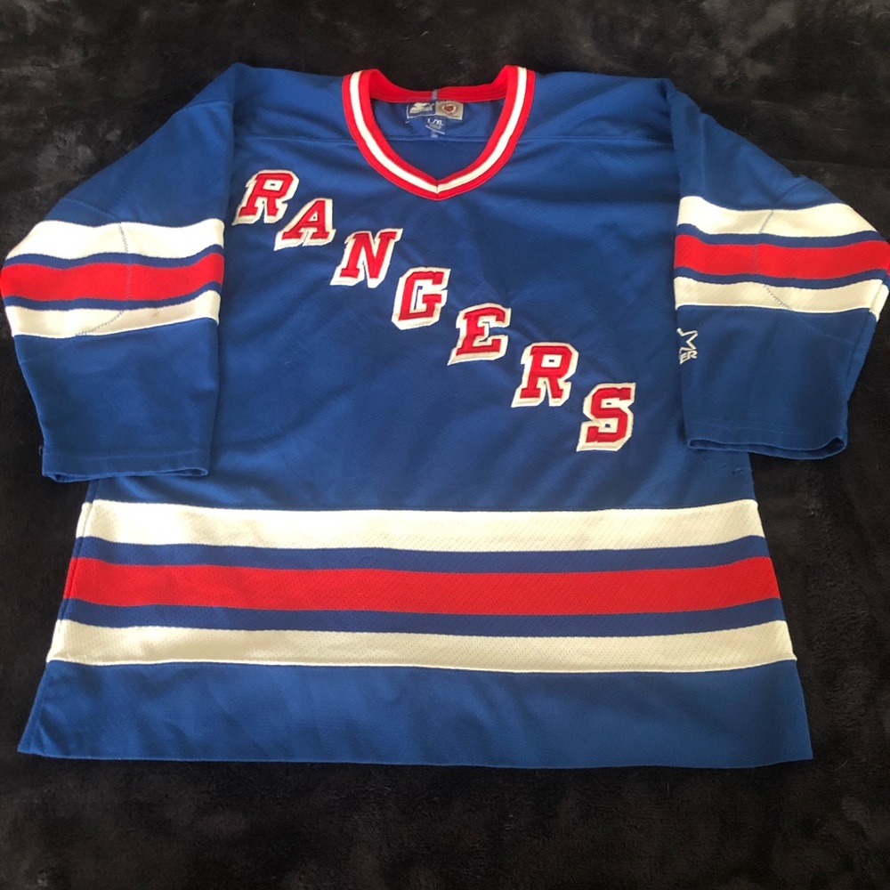 Vintage Starter NY Rangers NHL Jersey Youth L/XL